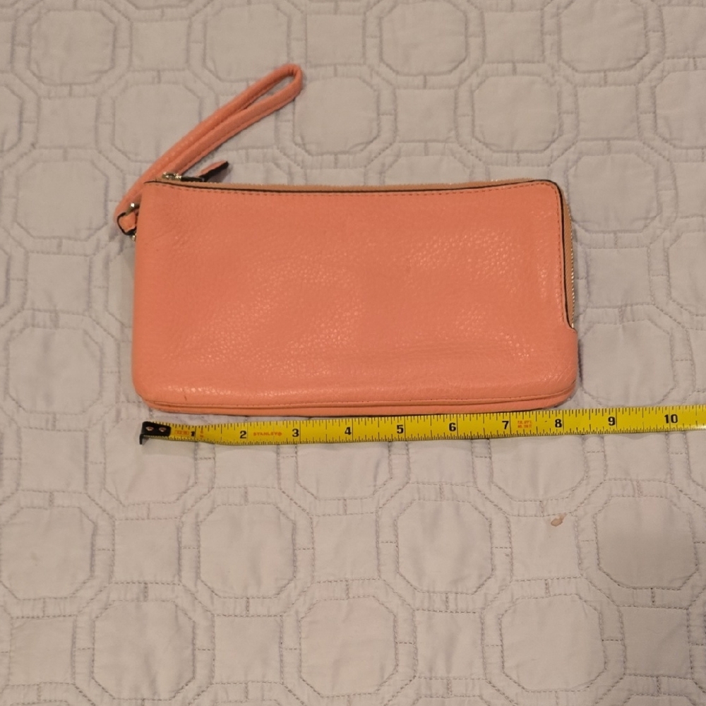 Peach Wristlet Clutch